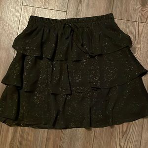 NWT animal print black and gold skirt Francesca’s sz med